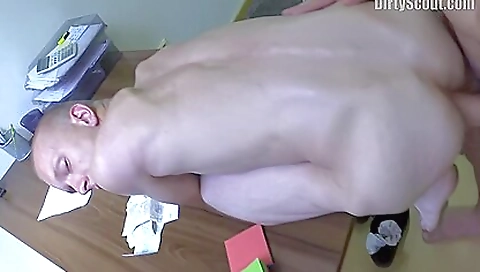 Slutty brunette haired slut