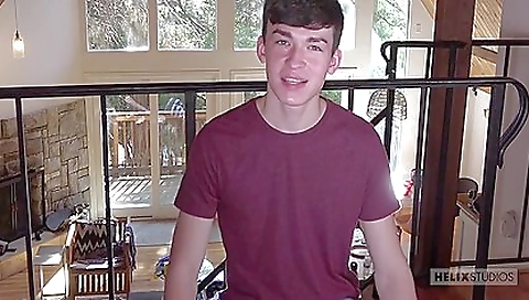 Masked cutie's big cock for money