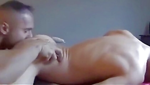 Mail extremely plays with her pussy